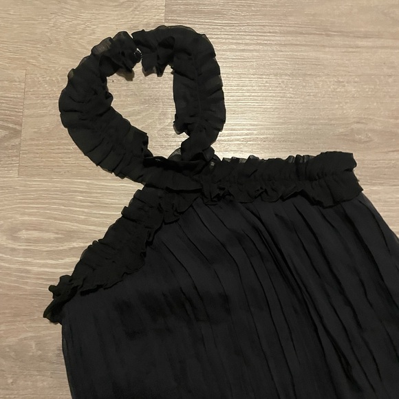 Silk Ruffle Halter Top - Picture 2 of 8